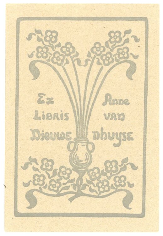 unbekannt - Exlibris von Anne van Dievwenhuyse - Holzschnitt - 1901