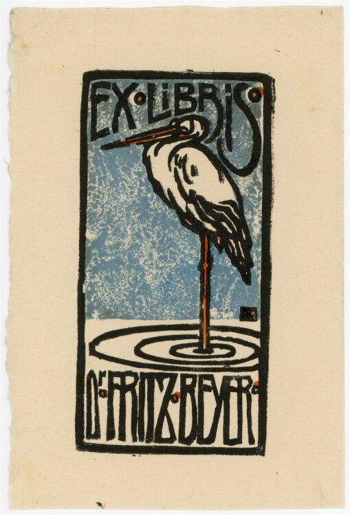 unbekannt - Exlibris von Dr. Fritz Beyer - kolorierter...