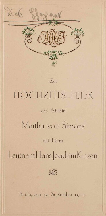 Hochzeit von Simon und Kutzen (Berlin) -...