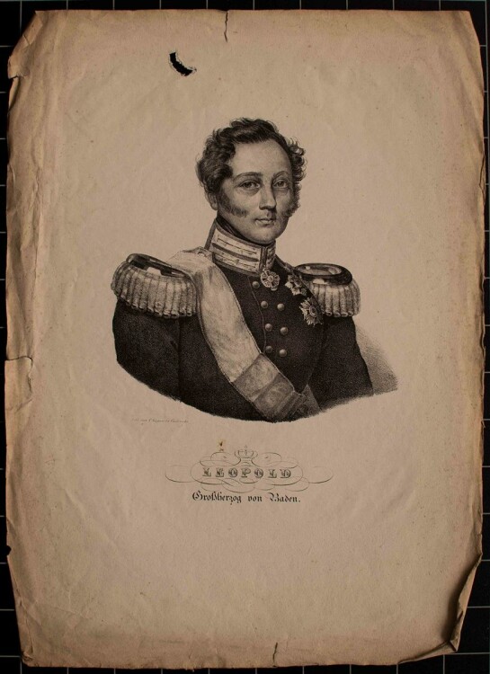 Johann Peter Wagner - Großherzog von Baden - Lithografie - o. J.