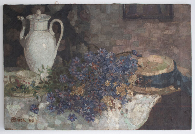 Albrecht Bruck - Stillleben mit Blumenstrauß - 1909 - Öl auf Leinwand