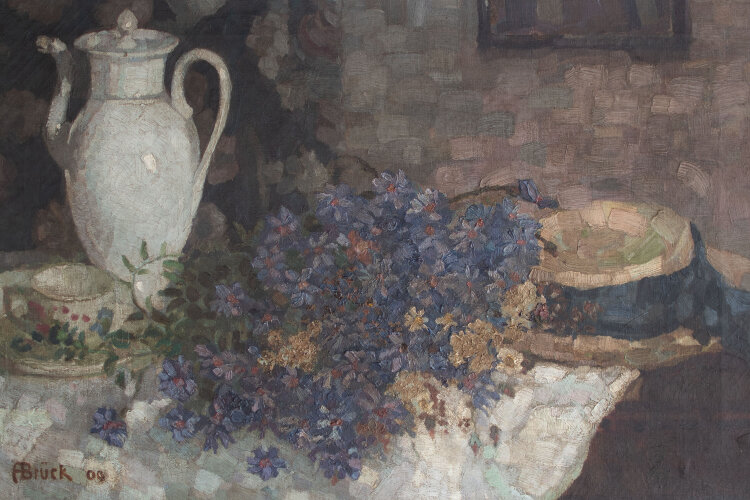 Albrecht Bruck - Stillleben mit Blumenstrauß - 1909 - Öl auf Leinwand