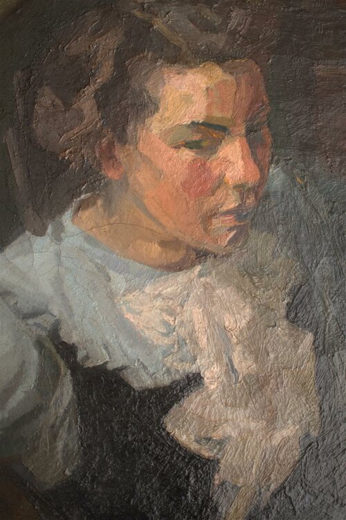 Gustav Johannes Buchner - Weibliches Porträt - Öl auf Leinwand - 1909