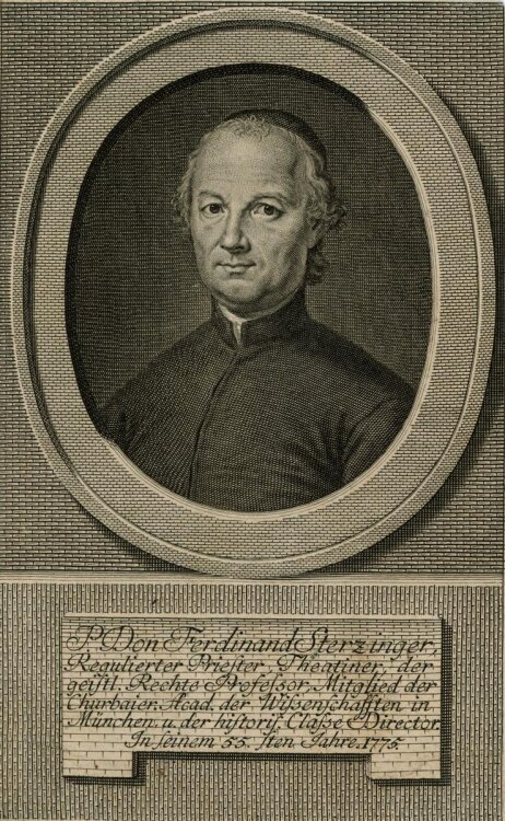 Johann Michael Söckler - Portrait Ferdinand Sterzinger - Kupferstich - um 1780