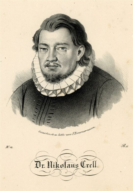 F. Zimmermann - Portrait Nikolaus Krell - Lithografie - o.J.