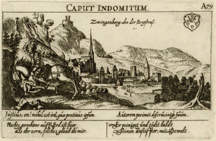Daniel Meisner - Zwingenberg ahn der Bergstraß - Lithografie - 1624
