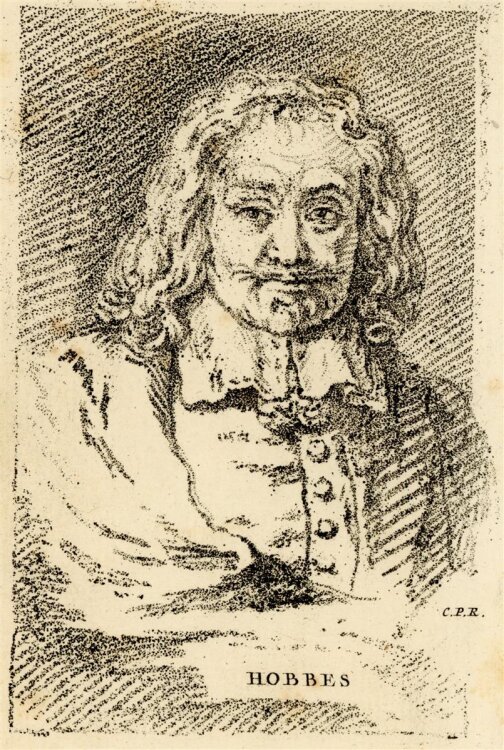 Jean-Charles François - Bildnis des Thomas Hobbes - Punktierstich - 1761