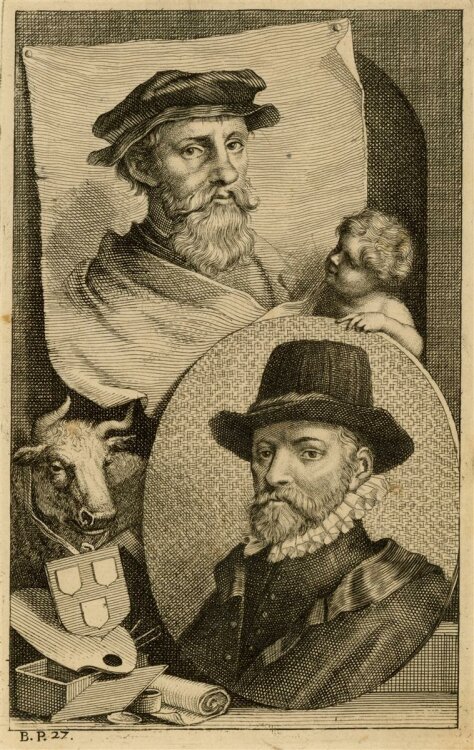 Jacobus Houbraken - Bildtafel mit D. Crabeth und W....