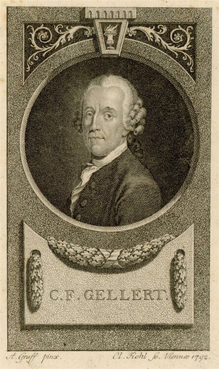 Clemens Kohl - Bildnis des C. F. Gellert - Kupferstich - 1795