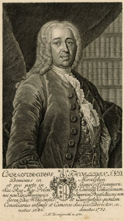 Martin Bernigeroth - Bildnis des Christoph Thoellden - Kupferstich - 1753