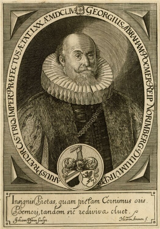 Johann Pfann - Bildnis des Georgius Abraham Poemer - Kupferstich - 1654