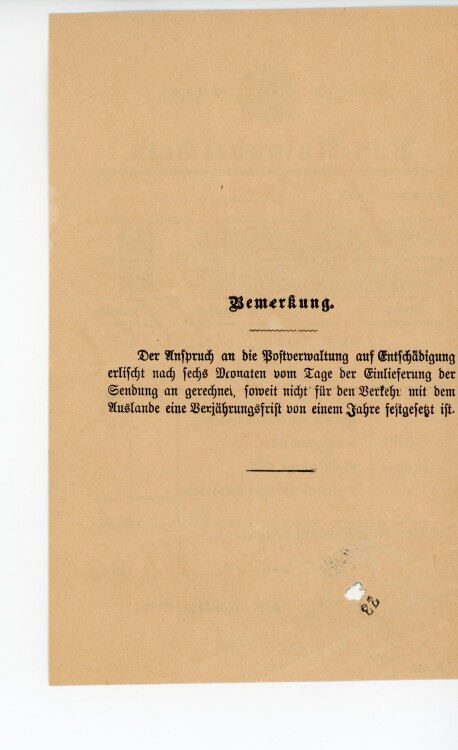 Königreich Bayern - Post-Aufgabeschein - Aufsess - 23.07.1900