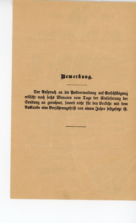 Königreich Bayern - Post-Aufgabeschein - Aufsess - 07.10.1899