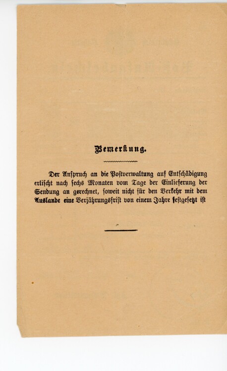 Königreich Bayern - Post-Aufgabeschein - Aufsess - 21.09.1900