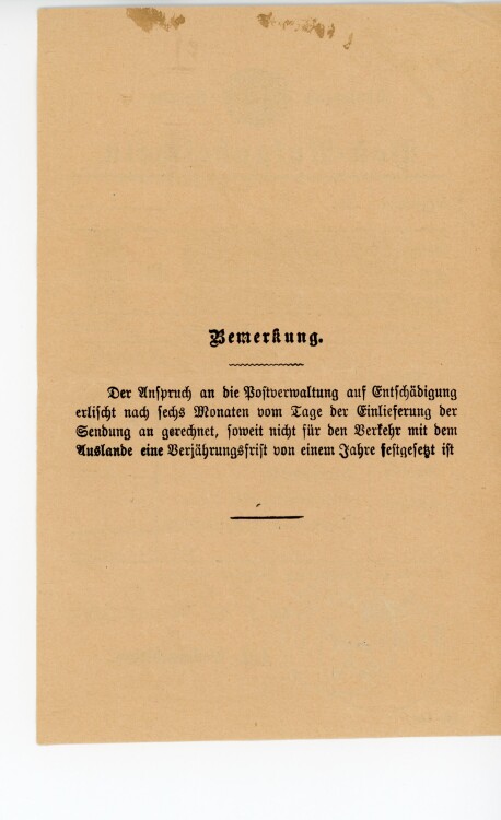 Königreich Bayern - Post-Aufgabeschein - Aufsess - 19.08.1900