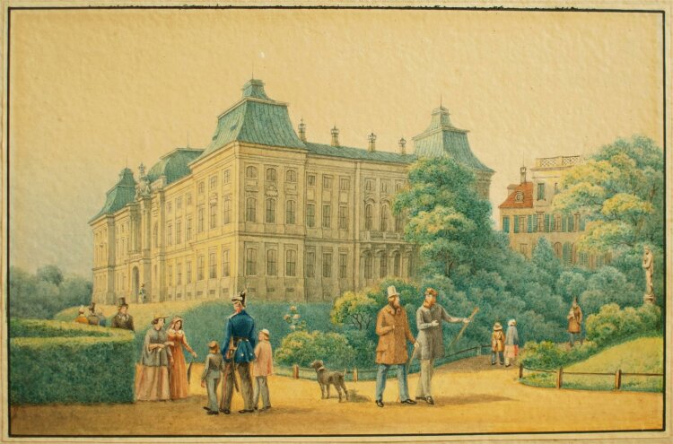 Unleserlich signiert - Japanisches Palais, Dresden - Aquarell - 2. Hälfte 19. Jh