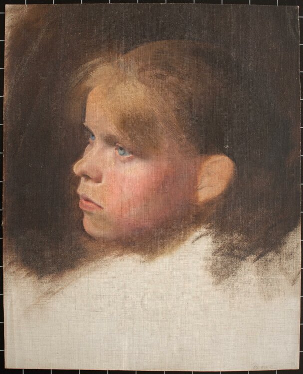 Konrad Böse - Weibliches Porträt (Mädchen) - Öl auf Leinwand - o.J.