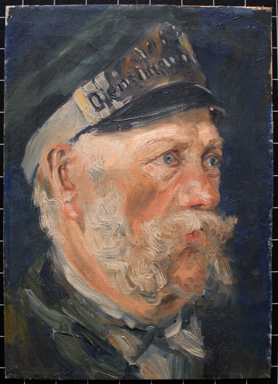 Unbekannt - Dienstmann / Männliches Porträt - Öl auf Leinwand - um 1900