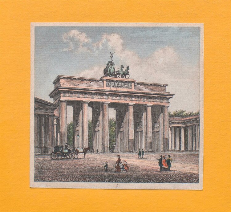 Unbekannt - Ansicht des Brandenburger Tores - Stahlstich - um 1850