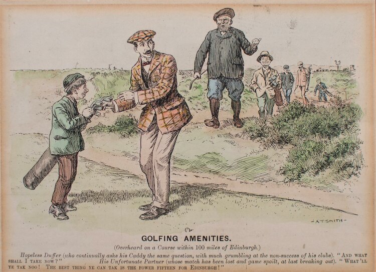 Smith - Golfing Amenities/Die Annehmlichkeiten des Golf - Lithografie - 1903