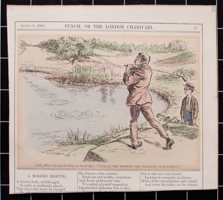 Townsend - Ohne Titel, Onkel und Neffe auf dem Golfplatz - Lithografie - 1906