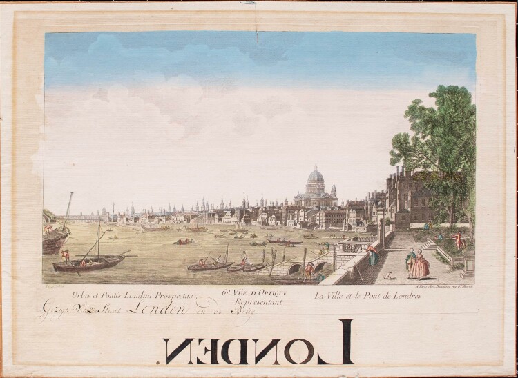 Loyer bei Daumont - La ville et le Pont des Londres - Kupferstich - um 1760