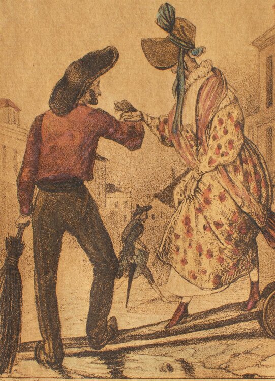 nach Carl Vernet - Szenische Komposition ("Passez payer") - Lithografie - o.J.