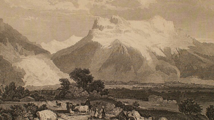 Unbekannt - Die Jungfrau/ Schweiz - Stahlstich - um 1840