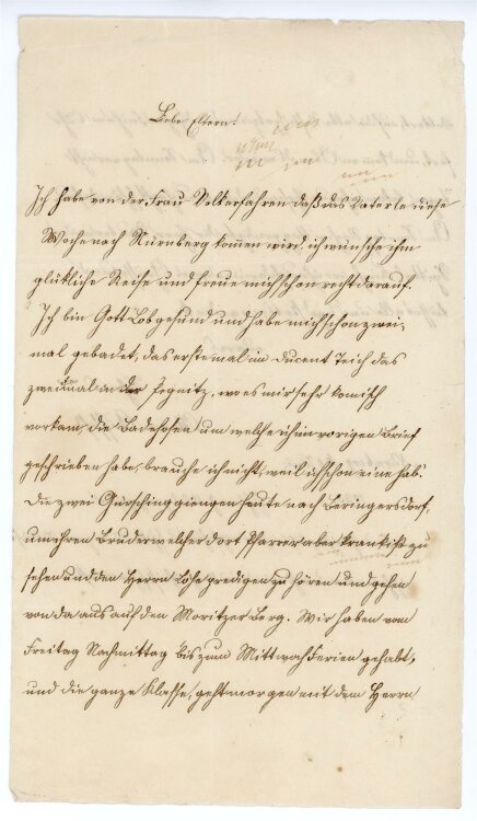 Otto von und zu Aufsess - Brief an seine Eltern - 8.6.1835