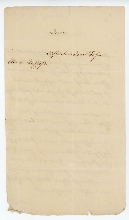 Otto von und zu Aufsess - Brief an Charlotte von und zu Aufsess - 14.11.1834