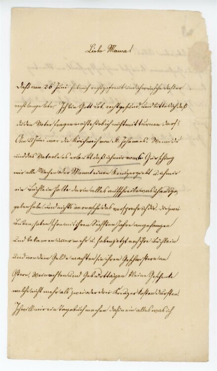 Otto von und zu Aufsess - Brief an Charlotte von und zu Aufsess - 28.6.1835