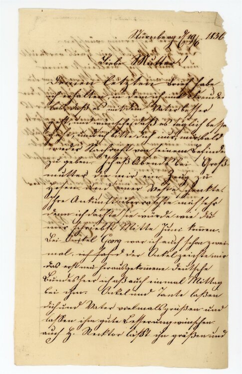 Otto von und zu Aufsess - Brief an Charlotte von und zu Aufsess - 19.6.1836