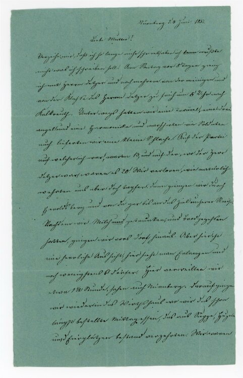 Otto von und zu Aufsess - Brief an Charlotte von und zu Aufsess - 4.6.1837