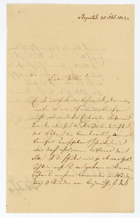 Otto von und zu Aufsess - Brief an Charlotte von und zu Aufsess - 30.10.1842
