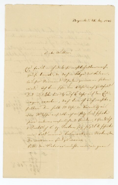 Otto von und zu Aufsess - Brief an Charlotte von und zu Aufsess - 15.8.1843