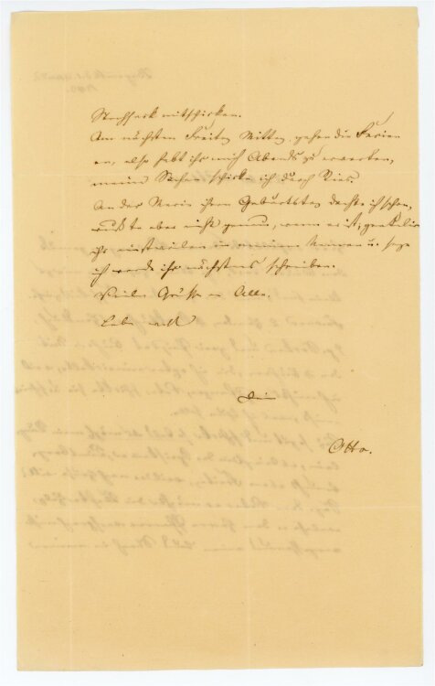 Otto von und zu Aufsess - Brief an Charlotte von und zu Aufsess - 1.4.1843
