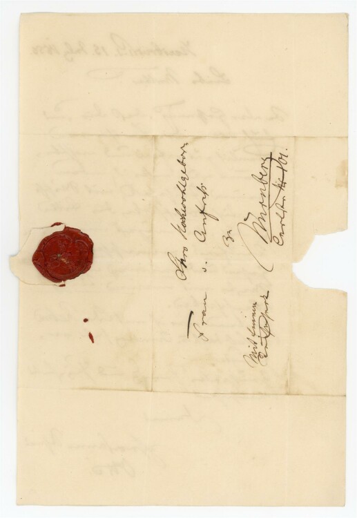 Otto von und zu Aufsess - Brief an Charlotte von und zu Aufsess - 15.7.1850