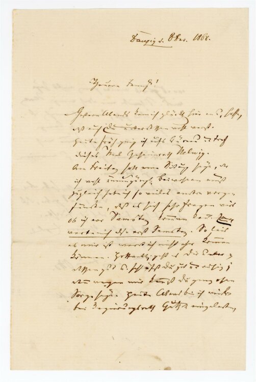 Otto von und zu Aufsess - Brief an Johanna von und zu Aufsess - 8.12.1868