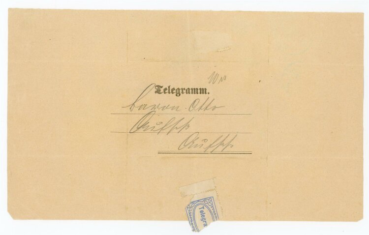 Telegramm Empfang (Aufsess) - aus Stainach Irdning Bhf. (25.08.) - 25.08.1902