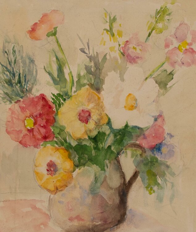 Otto Gebühr - Blumenstillleben - Aquarell - o.J.