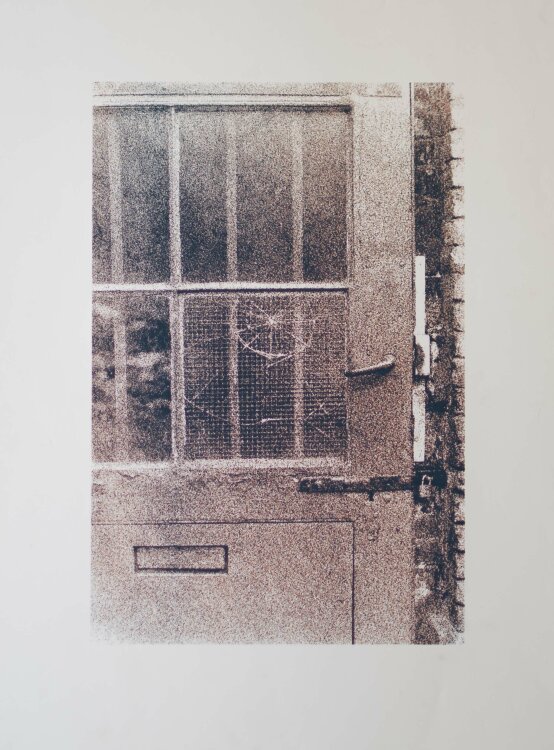 Unbekannt - Komposition mit alter Tür - Offsetdruck - o.J.