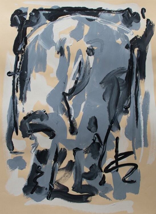Christian Lindow - Abstrakter Kopf V - Acrylmalerei - 1982