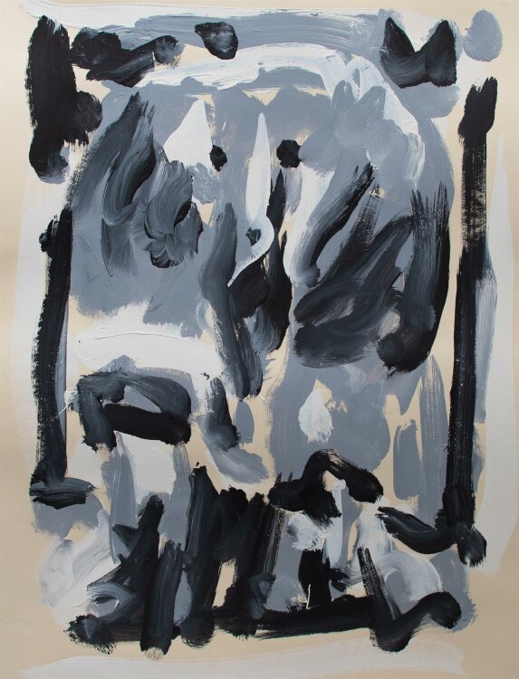Christian Lindow - Abstrakter Kopf IV - Acrylmalerei - 1982