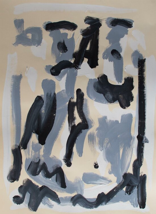 Christian Lindow - Abstrakter Kopf III - Acrylmalerei - 1982