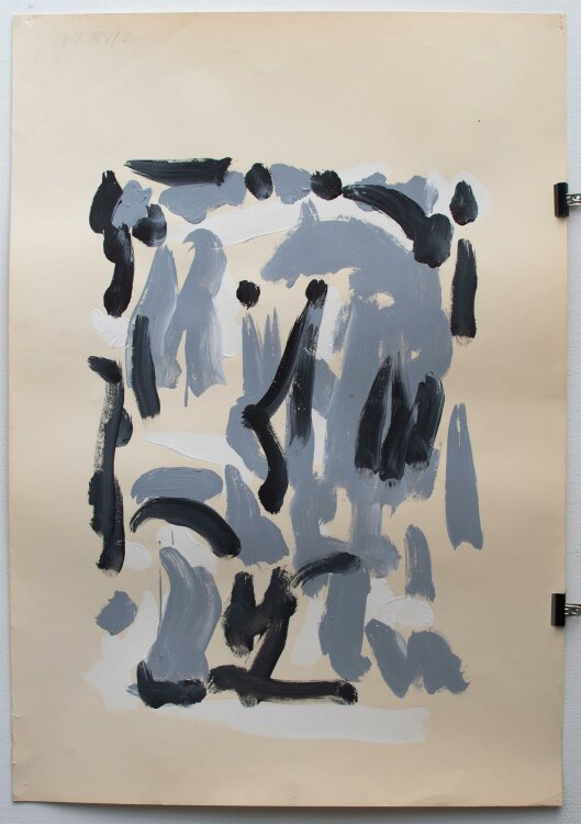 Christian Lindow - Abstrakter Kopf II - Acryl auf Papier - 1982