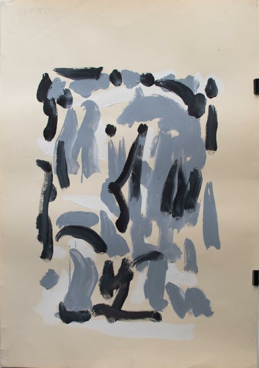 Christian Lindow - Abstrakter Kopf II - Acryl auf Papier - 1982
