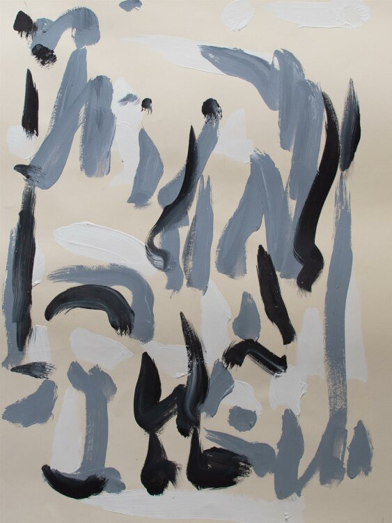 Christian Lindow - Abstrakter Kopf I - Acrylmalerei - 1982