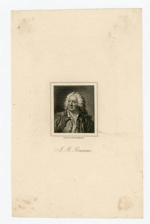 James Hopwood - Bildnis des Jean Baptiste Rousseau - Kupferstich - o.J.