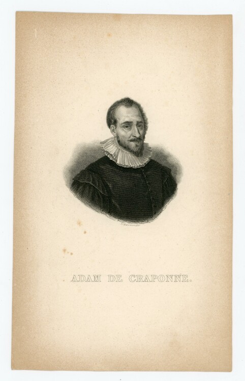 François Jacques Dequevauviller - Bildnis des Adam de Craponne - Stahlstich - o.J.