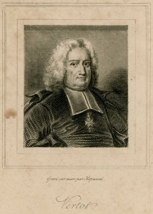 James Hopwood - Bildnis des René-Aubert Vertot - Kupferstich - o.J.